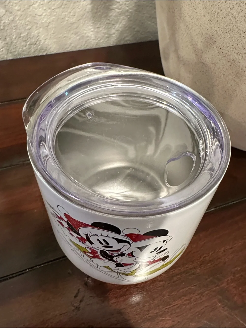 Disney White Stemless Tumbler with Red & Yellow Mickey & Minnie Design